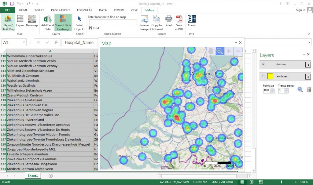 Download Excel E-Maps - De add-in voor Excel - Webshop First Element